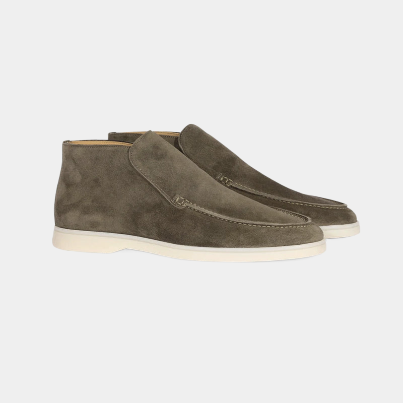 Men's Calf Suede Loafers, Elegant
