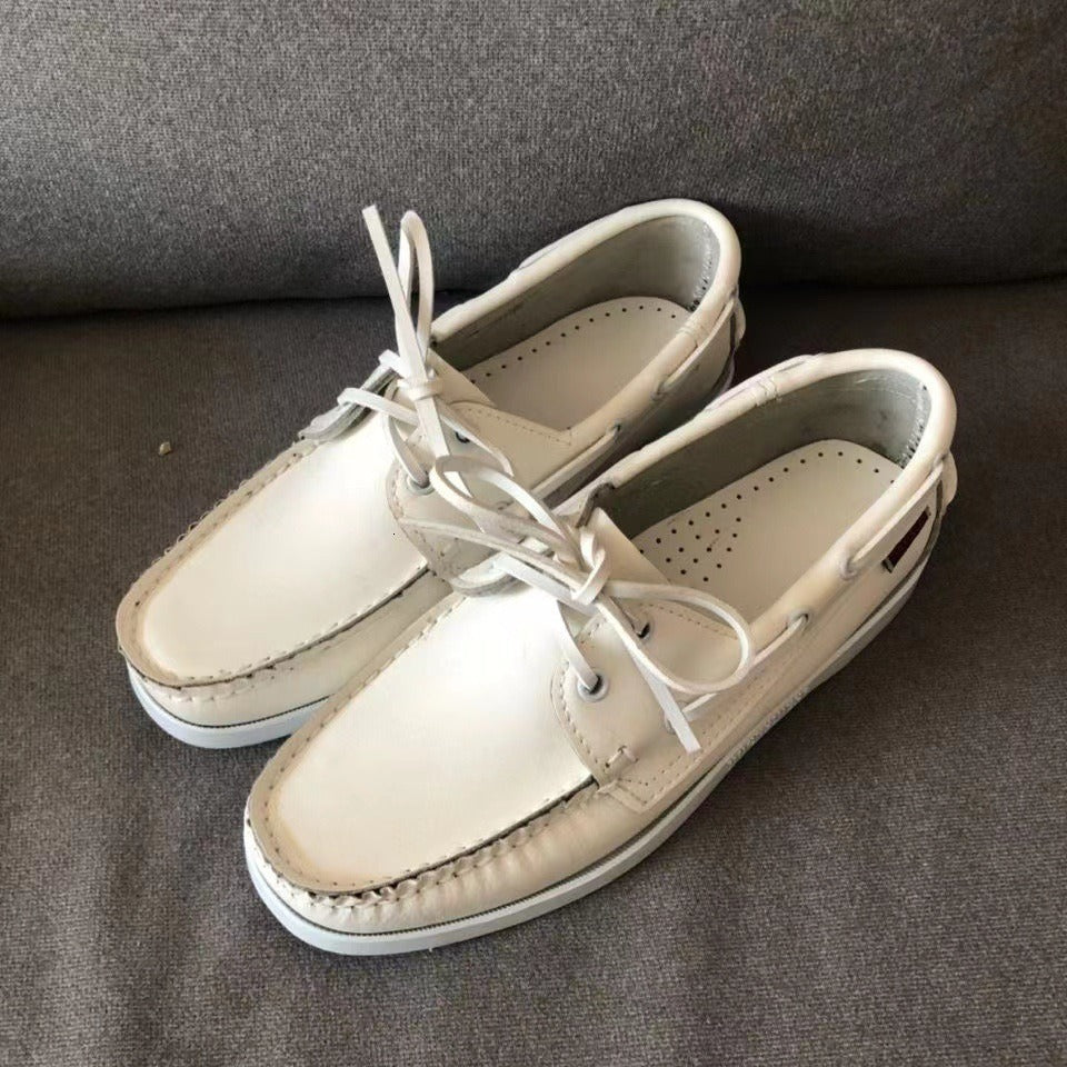 Men's Handcrafted Leather Boat Shoes