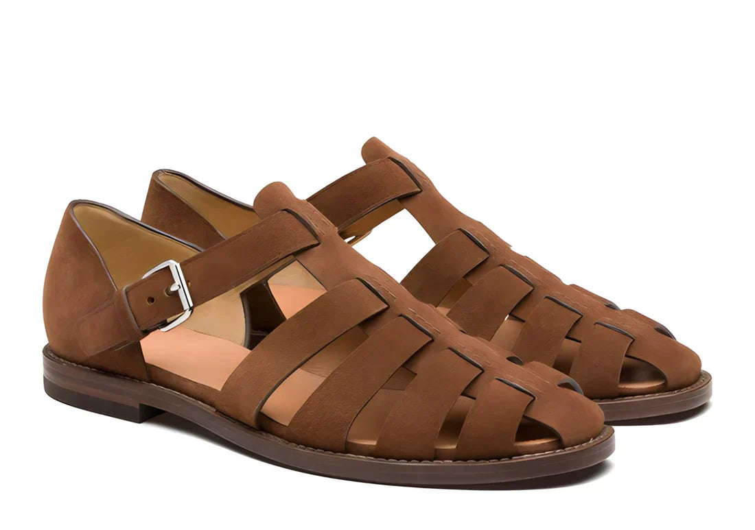 Men's Leather Gladiator Sandals, Non-Slip