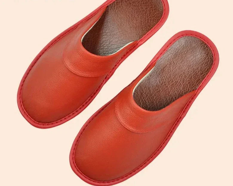 Men's Leather Slippers for Cool Evenings