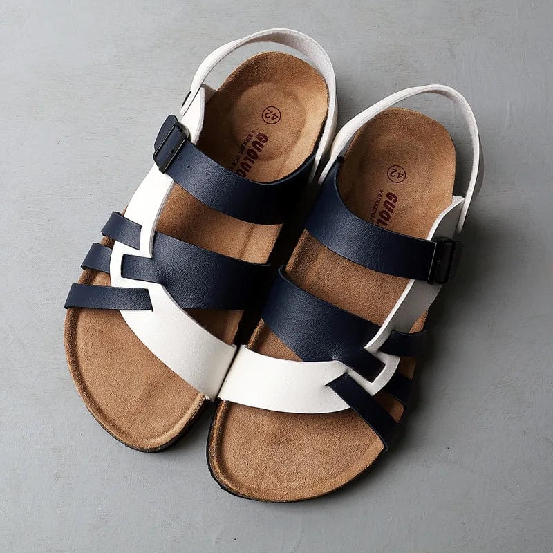 Men's Orthopedic Leather Velcro Sandals