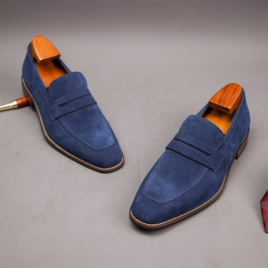 Men's Suede Slip-On Loafers, Flexible
