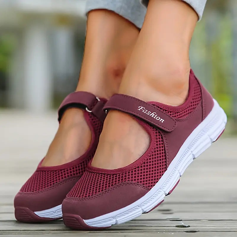 Women's Knit Sneakers with Velcro