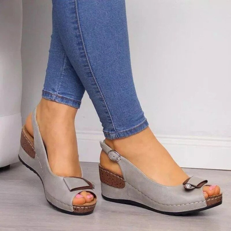Women's Orthopedic Heeled Sandals with Support