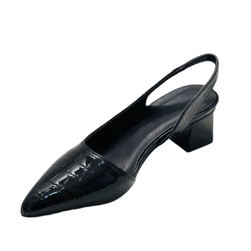 Women's Orthopedic Pumps with Crocodile Print