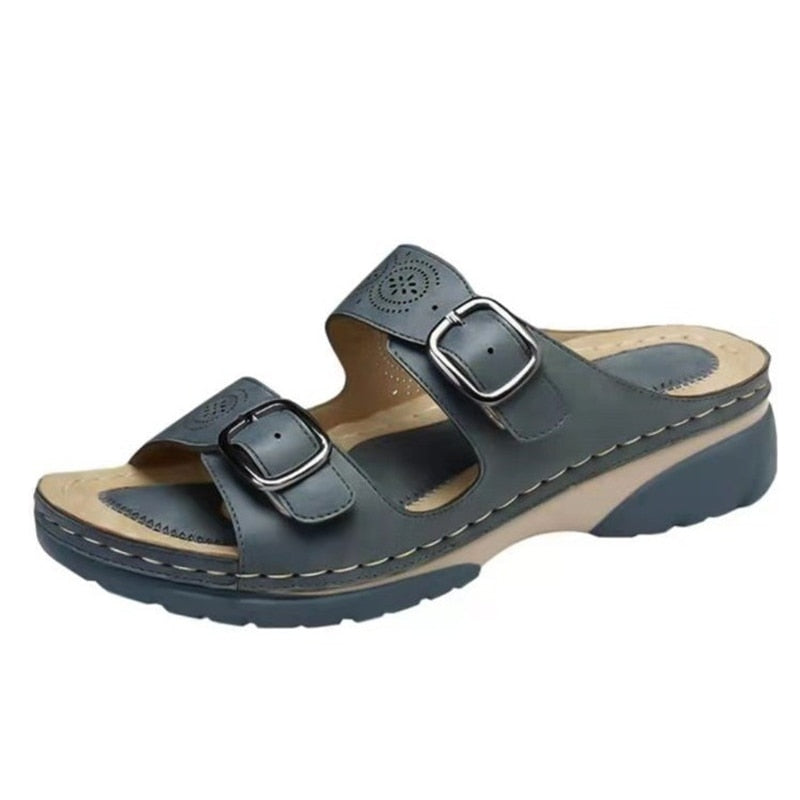 Women's Orthopedic Sandals with Double Buckles