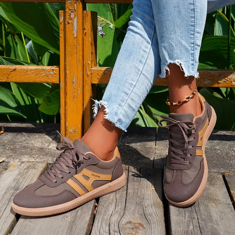 Women's Retro-Style Lace-Up Sneakers
