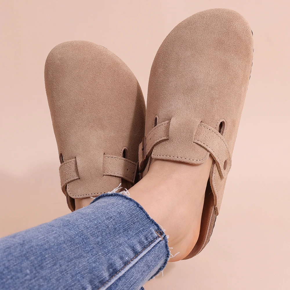 Women's Slides with Cork Footbed
