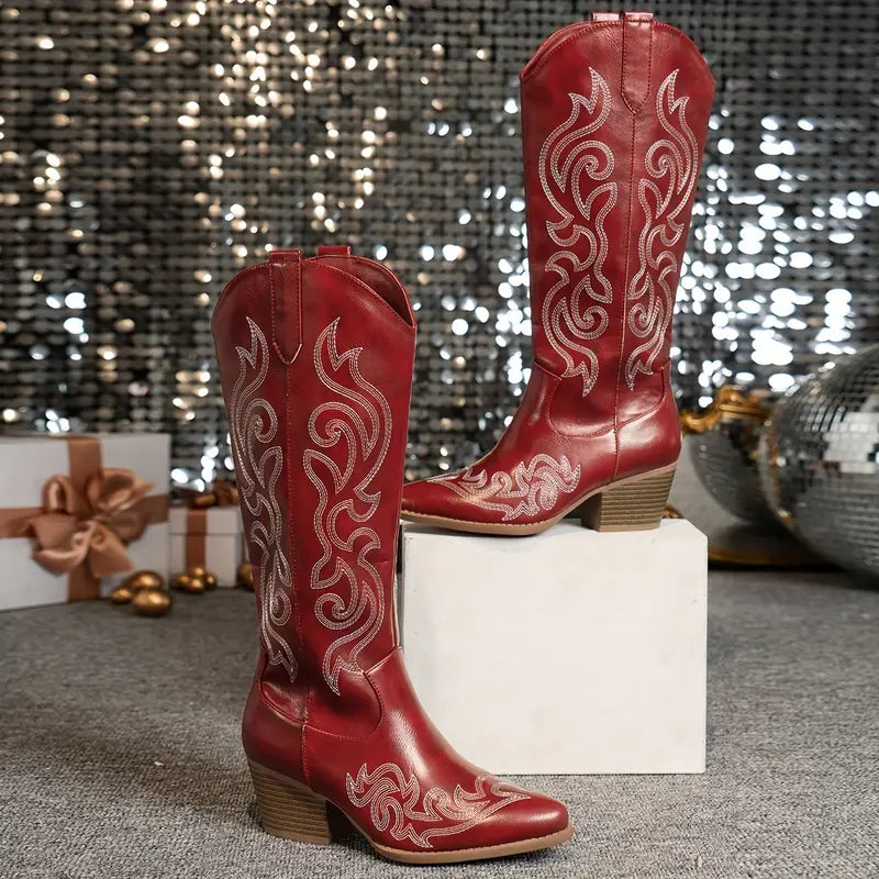 Women's Tall Heeled Cowboy Boots
