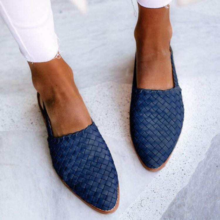 Women's Woven Sandals with Slingback Strap