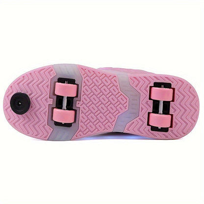 Kids' Light-Up Wheeled Shoes with Wings