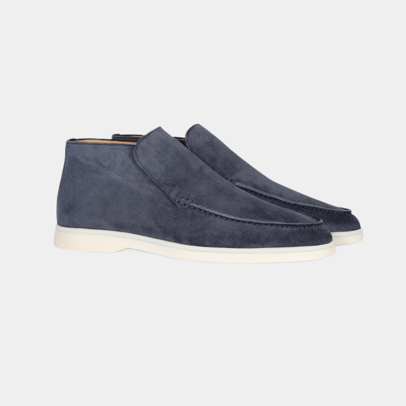 Men's Calf Suede Loafers, Elegant