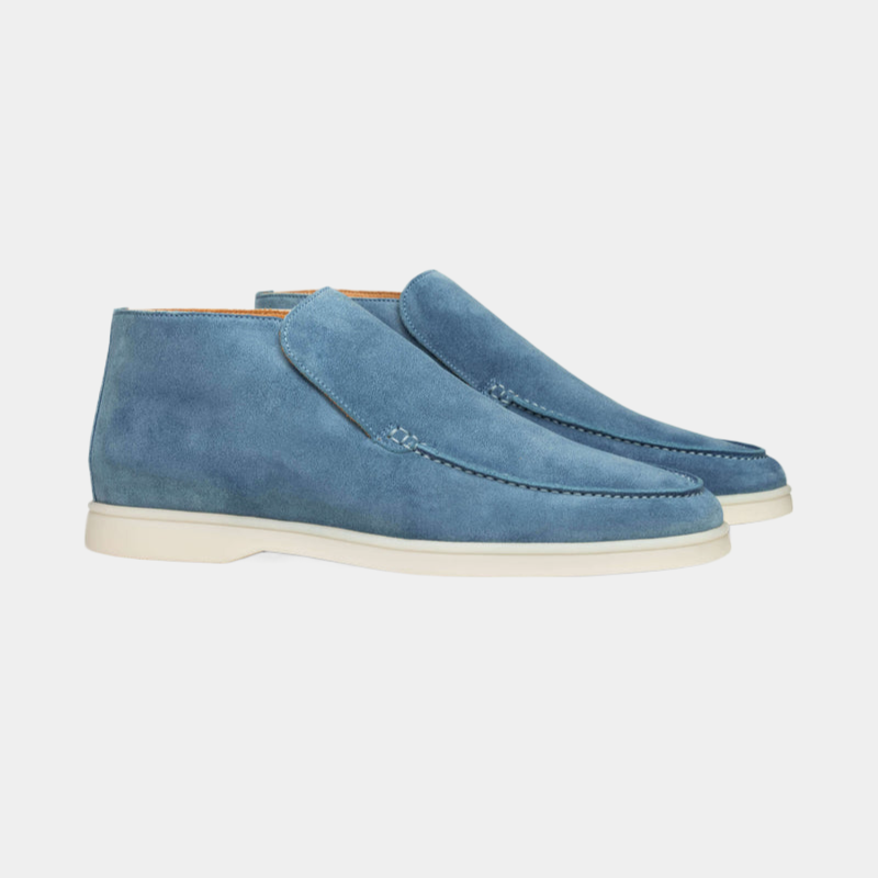 Men's Calf Suede Loafers, Elegant