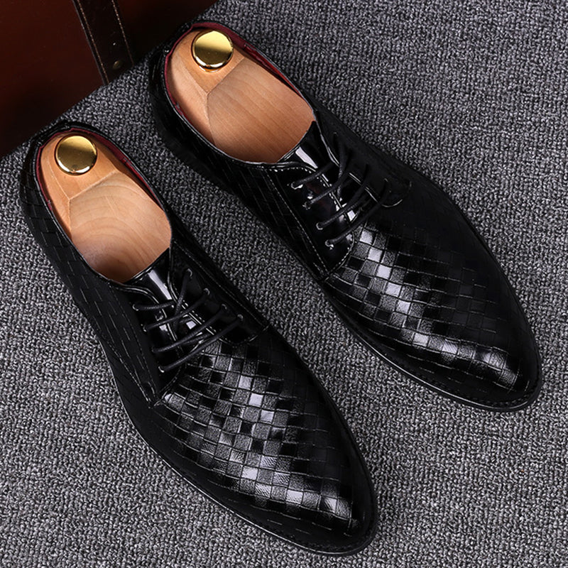 Men's Elegant Leather Lace-Up Shoes