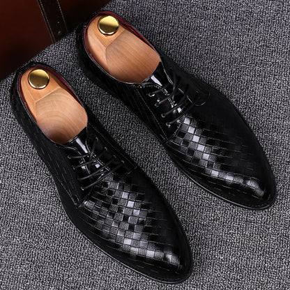 Men's Elegant Leather Lace-Up Shoes
