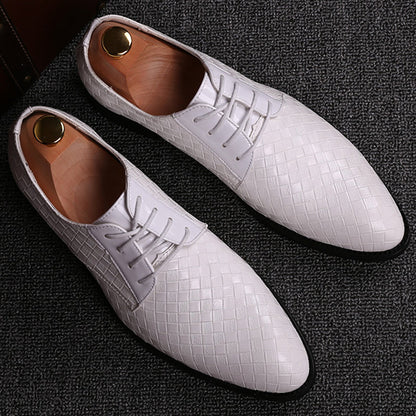 Men's Elegant Leather Lace-Up Shoes