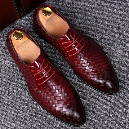 Men's Elegant Leather Lace-Up Shoes