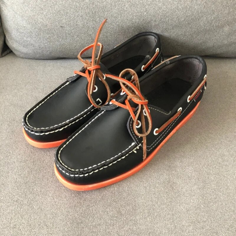 Men's Handcrafted Leather Boat Shoes