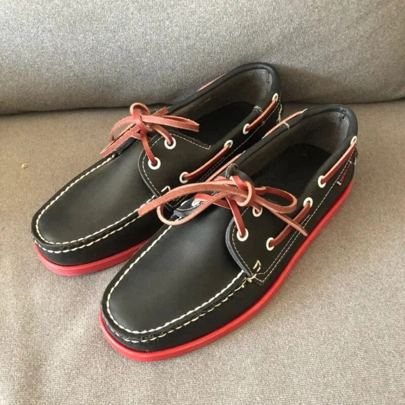 Men's Handcrafted Leather Boat Shoes