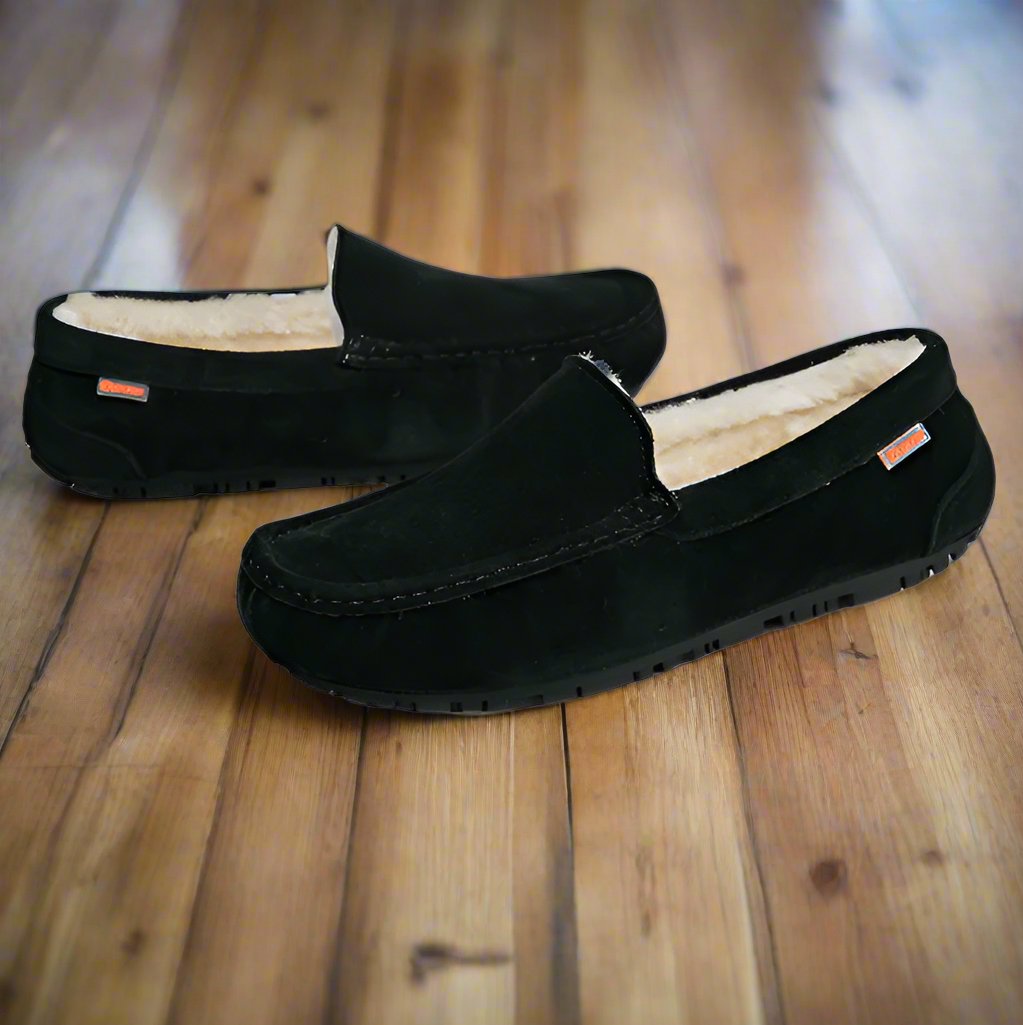 Men's Insulated Indoor Loafers with Non-Slip Sole