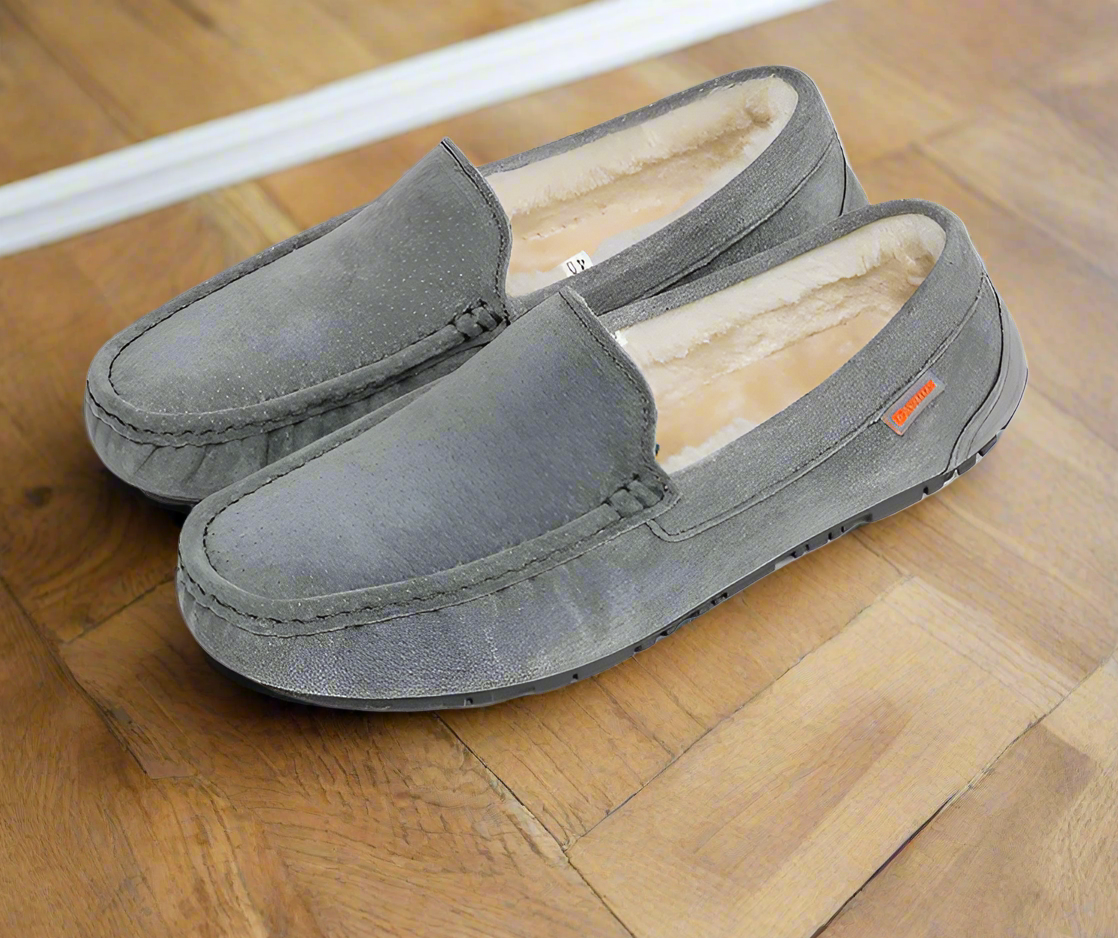 Men's Insulated Indoor Loafers with Non-Slip Sole