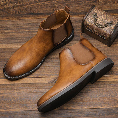 Men's Leather Chelsea Boots, Smooth