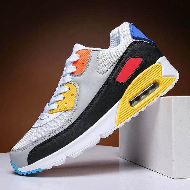 Men's Leather Chunky-Sole Sneakers