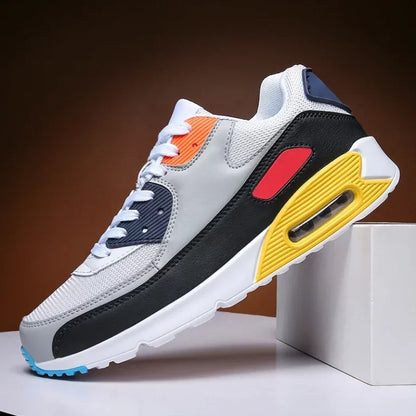 Men's Leather Chunky-Sole Sneakers