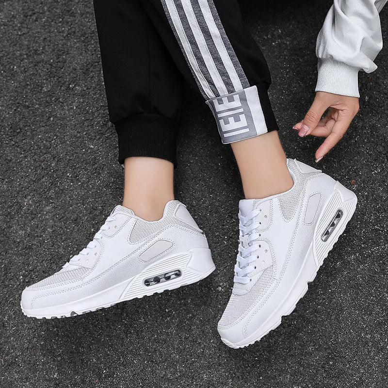 Men's Leather Chunky-Sole Sneakers