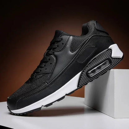 Men's Leather Chunky-Sole Sneakers