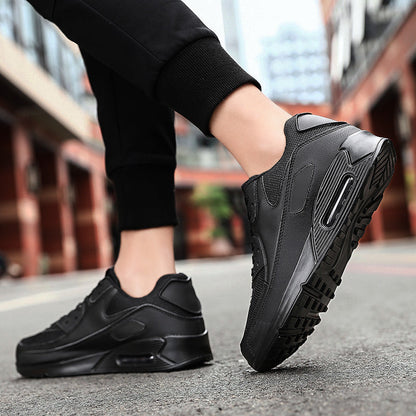 Men's Leather Chunky-Sole Sneakers