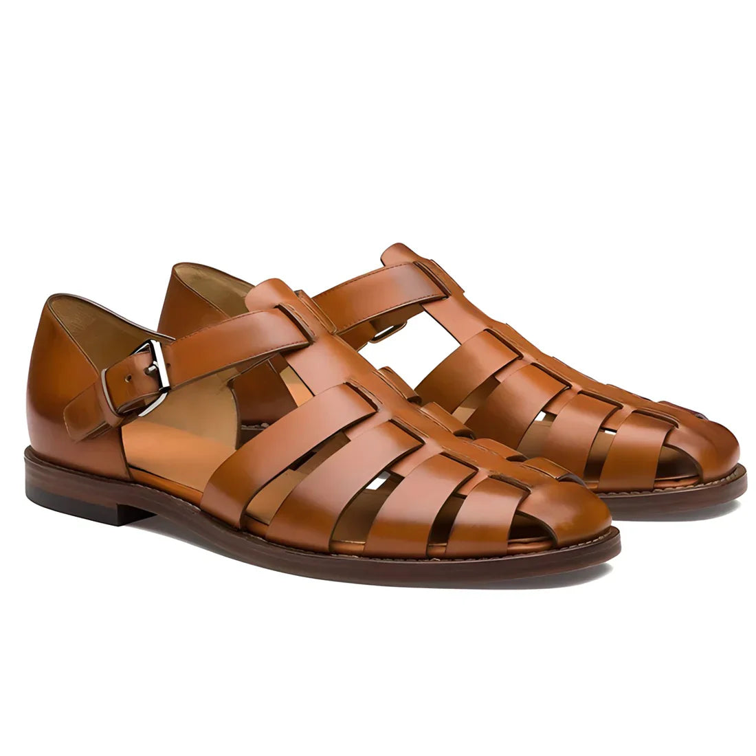 Men's Leather Gladiator Sandals, Non-Slip