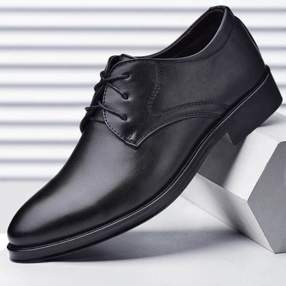 Men's Leather Lace-Up Shoes, Elegant