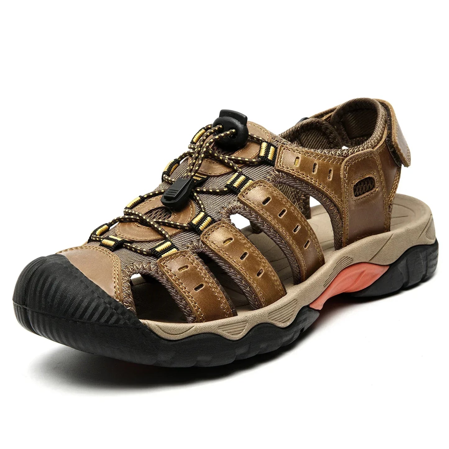 Men's Leather Outdoor Sandals, Breathable
