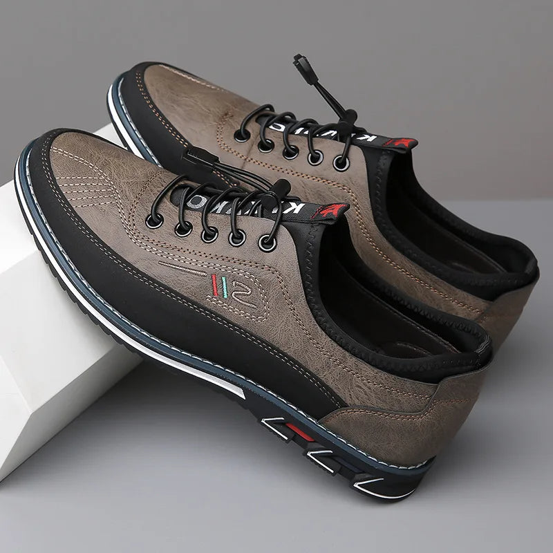 Men's Leather Oxford Shoes with Orthopedic Support