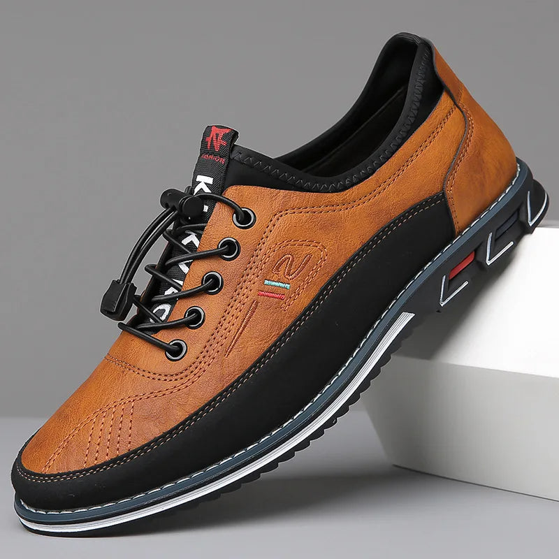 Men's Leather Oxford Shoes with Orthopedic Support
