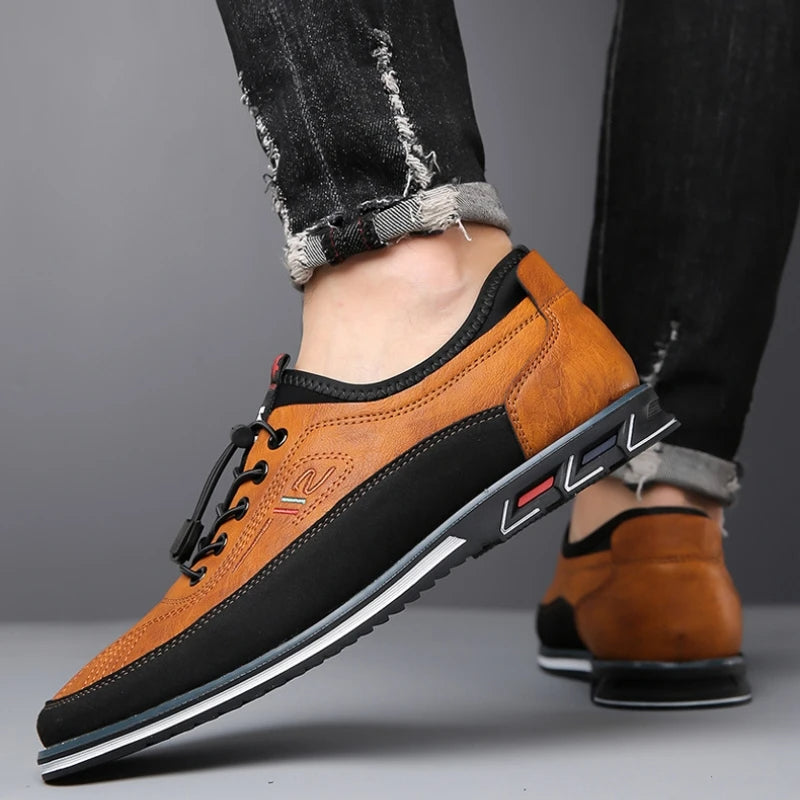 Men's Leather Oxford Shoes with Orthopedic Support