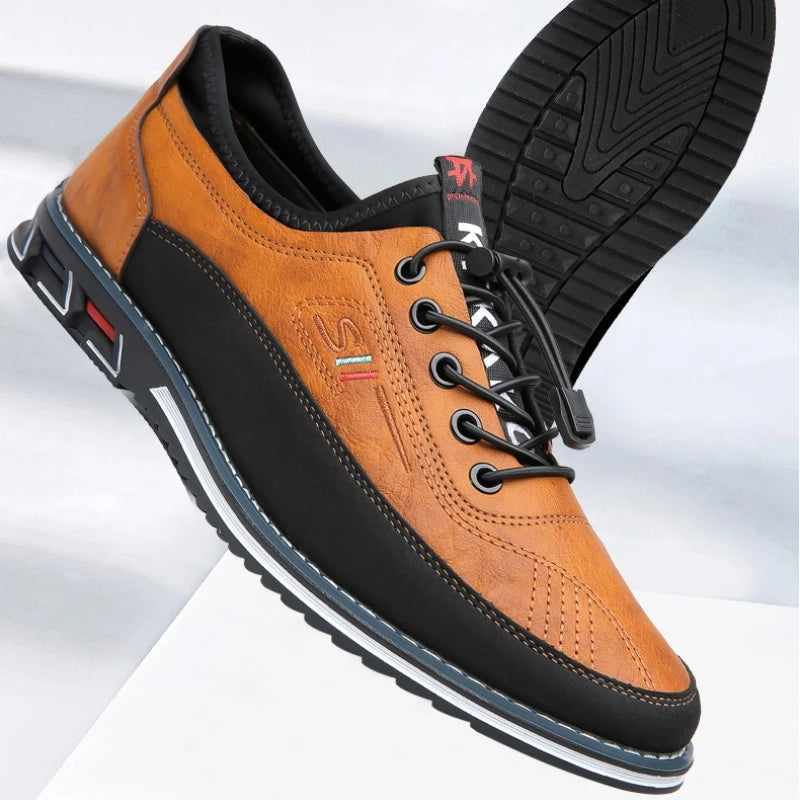 Men's Leather Oxford Shoes with Orthopedic Support