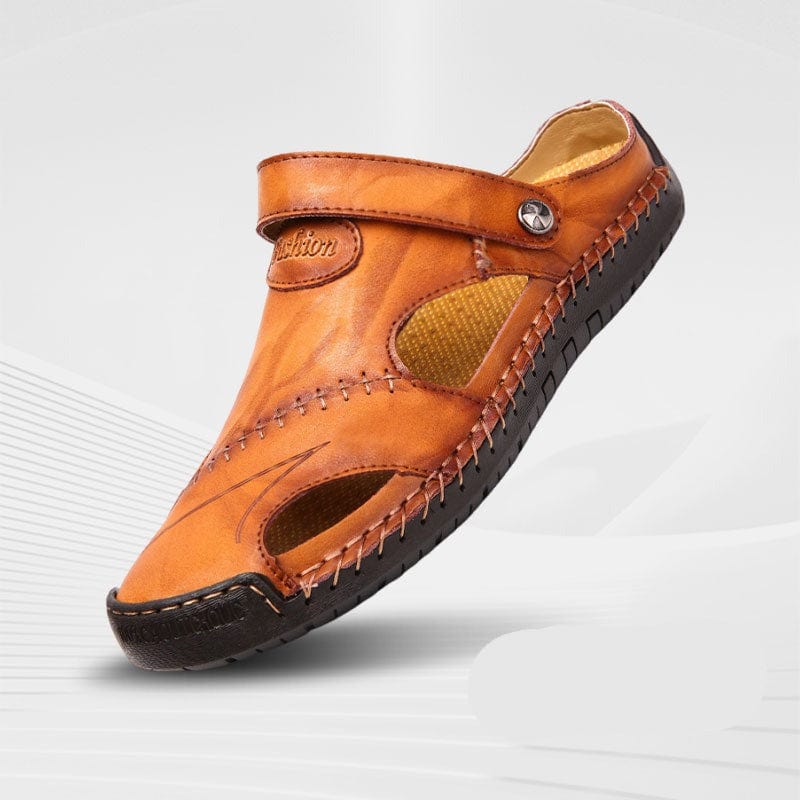 Men's Leather Sandals in Roman Style