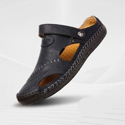 Men's Leather Sandals in Roman Style