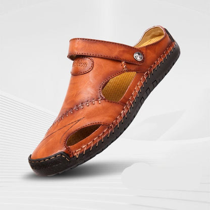 Men's Leather Sandals in Roman Style
