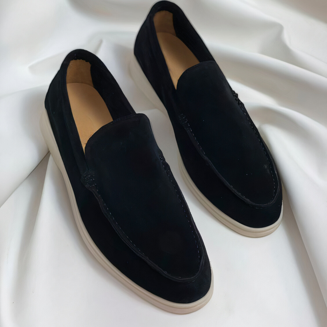 Men's Leather Slip-On Loafers, Elegant
