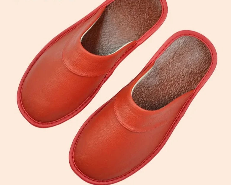 Men's Leather Slippers, Durable and Elegant