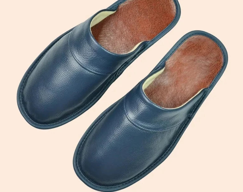 Men's Leather Slippers, Durable and Elegant