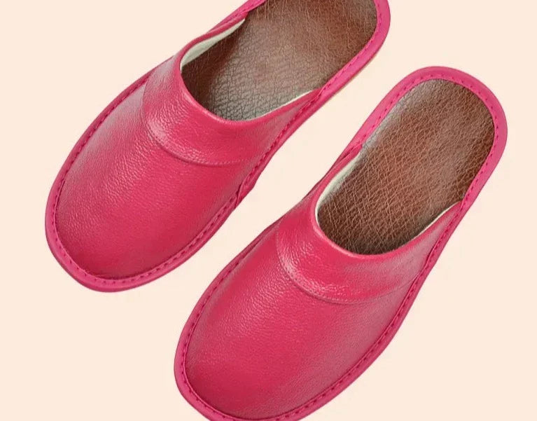 Men's Leather Slippers for Cool Evenings
