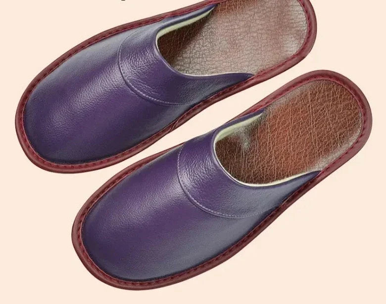 Men's Leather Slippers for Cool Evenings