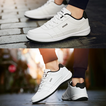 Men's Leather Sneakers with Orthopedic Support