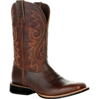 Men's Leather Western-Style Cowboy Boots