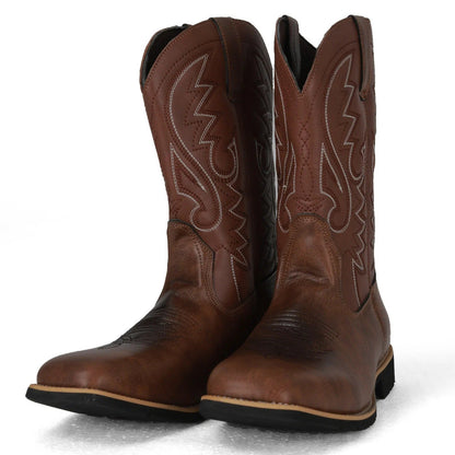 Men's Leather Western-Style Cowboy Boots