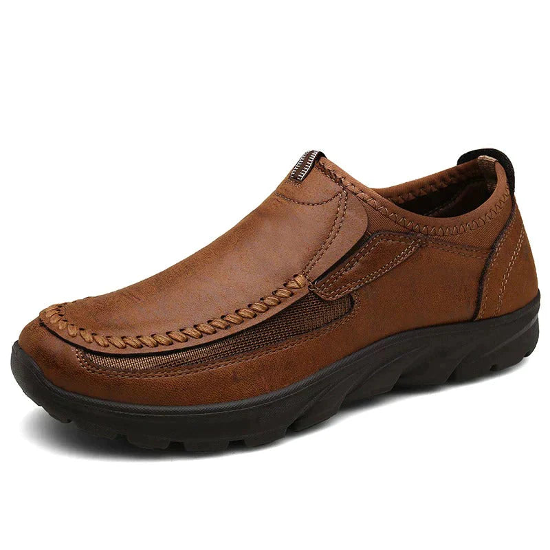 Men's Orthopedic Leather Shoes with Wide Toe